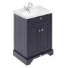 Old London 600mm 2-Door Cabinet & Basin - Twilight Blue -Countertop Vanity Units Sales LOF303 P
