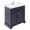 Old London 800mm 2-Door Cabinet & Basin - Twilight Blue 1 Old London 800mm 2-Door Cabinet & Basin - Twilight Blue -Countertop Vanity Units Sales LOF305 P