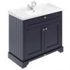 Old London 1000mm 2-Door Cabinet & Basin - Twilight Blue -Countertop Vanity Units Sales LOF307 P
