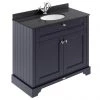 Old London 1000mm Cabinet & Single Bowl Black Marble Top - Twilight Blue 1 Old London 1000mm Cabinet & Single Bowl Black Marble Top - Twilight Blue -Countertop Vanity Units Sales LOF376 P