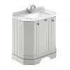 Old London Timeless Sand Art Deco 750mm Angled Cabinet with White Marble Basin Top -Countertop Vanity Units Sales LOF417 P