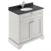 Old London 800mm Cabinet & Single Bowl Black Marble Top - Timeless Sand -Countertop Vanity Units Sales LOF427 P1