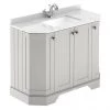 Old London Timeless Sand Art Deco 1000mm Angled Cabinet with White Marble Basin Top -Countertop Vanity Units Sales LOF483 P