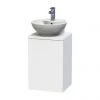 Miller New York Wall Hung Countertop Basin Unit - White - 400mm inc. Basin -Countertop Vanity Units Sales NY40WTWHILH P