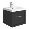 Period Bathroom Co. Wall Hung Vanity - Matt Black - 500mm 1 Drawer with Chrome Handle 2 Period Bathroom Co. Wall Hung Vanity - Matt Black - 500mm 1 Drawer with Chrome Handle -Countertop Vanity Units Sales PBC5WHBLK1D p