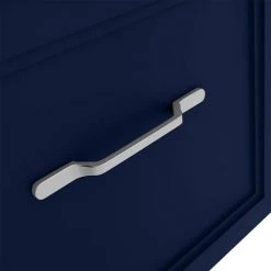 Period Bathroom Co. Wall Hung Vanity - Matt Blue - 500mm 1 Drawer with Chrome Handle -Countertop Vanity Units Sales PBC5WHBLU1D d2 460