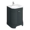 Period Bathroom Co. 620mm Curved Vanity Unit with Marble Basin Top - Dark Grey 2 Period Bathroom Co. 620mm Curved Vanity Unit with Marble Basin Top - Dark Grey -Countertop Vanity Units Sales PBC6DGCRVM P