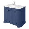 Period Bathroom Co. 920mm LH Offset Vanity Unit with White Marble Basin Top - Cobalt Blue 1 Period Bathroom Co. 920mm LH Offset Vanity Unit with White Marble Basin Top - Cobalt Blue -Countertop Vanity Units Sales PBC9BLCRVMLH P