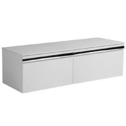 Roper Rhodes Pursuit Wall Hung Countertop Vanity Unit - Gloss White - 1200mm Solid Worktop