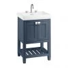 Burlington Riviera Matt Blue 580mm Vanity Unit with Square Basin -Countertop Vanity Units Sales RIV580B P