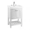Burlington Riviera Matt White 580mm Vanity Unit with Square Basin -Countertop Vanity Units Sales RIV58W3TH P