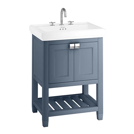 Burlington Riviera Matt Blue 650mm Vanity Unit with Square Basin 3 Burlington Riviera Matt Blue 650mm Vanity Unit with Square Basin