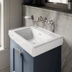 Burlington Riviera Matt Blue 650mm Vanity Unit with Square Basin 9 Burlington Riviera Matt Blue 650mm Vanity Unit with Square Basin -Countertop Vanity Units Sales Riviera Blue 3 460 1