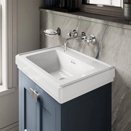Burlington Riviera Matt Blue 650mm Vanity Unit with Square Basin 6 Burlington Riviera Matt Blue 650mm Vanity Unit with Square Basin - Image 4