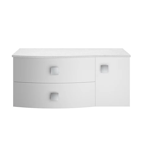 Hudson Reed Sarenna Wall Hung Countertop Vanity Unit - Moon White - 1000mm with White Marble Top 3 Hudson Reed Sarenna Wall Hung Countertop Vanity Unit - Moon White - 1000mm with White Marble Top