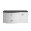 Hudson Reed Sarenna Wall Hung Countertop Vanity Unit - Moon White - 1000mm with Black Marble Top -Countertop Vanity Units Sales SAR104L P