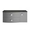 Hudson Reed Sarenna Wall Hung Countertop Vanity Unit - Dove Grey - 1000mm with Black Marble Top -Countertop Vanity Units Sales SAR204L P