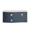 Hudson Reed Sarenna Wall Hung Countertop Vanity Unit - Mineral Blue - 1000mm with Grey Marble Top -Countertop Vanity Units Sales SAR305L P