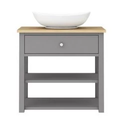 Trafalgar Countertop Basin Unit - Grey - 840mm with Oval Basin 12 Trafalgar Countertop Basin Unit - Grey - 840mm with Oval Basin -Countertop Vanity Units Sales TRF8WTGRY BAS D4 460