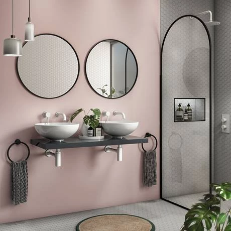 Venice Floating Basin Shelf (Gloss Grey - 1000mm Wide) 4 Venice Floating Basin Shelf (Gloss Grey - 1000mm Wide) - Image 2