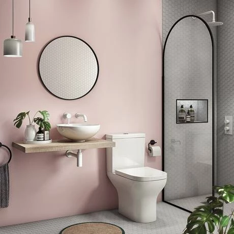 Venice Floating Basin Shelf (Light Oak - 800mm Wide) 4 Venice Floating Basin Shelf (Light Oak - 800mm Wide) - Image 2