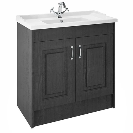 York Traditional Dark Grey Bathroom Basin Unit (1020 x 470mm) - 1 Tap Hole 3 York Traditional Dark Grey Bathroom Basin Unit (1020 x 470mm) - 1 Tap Hole